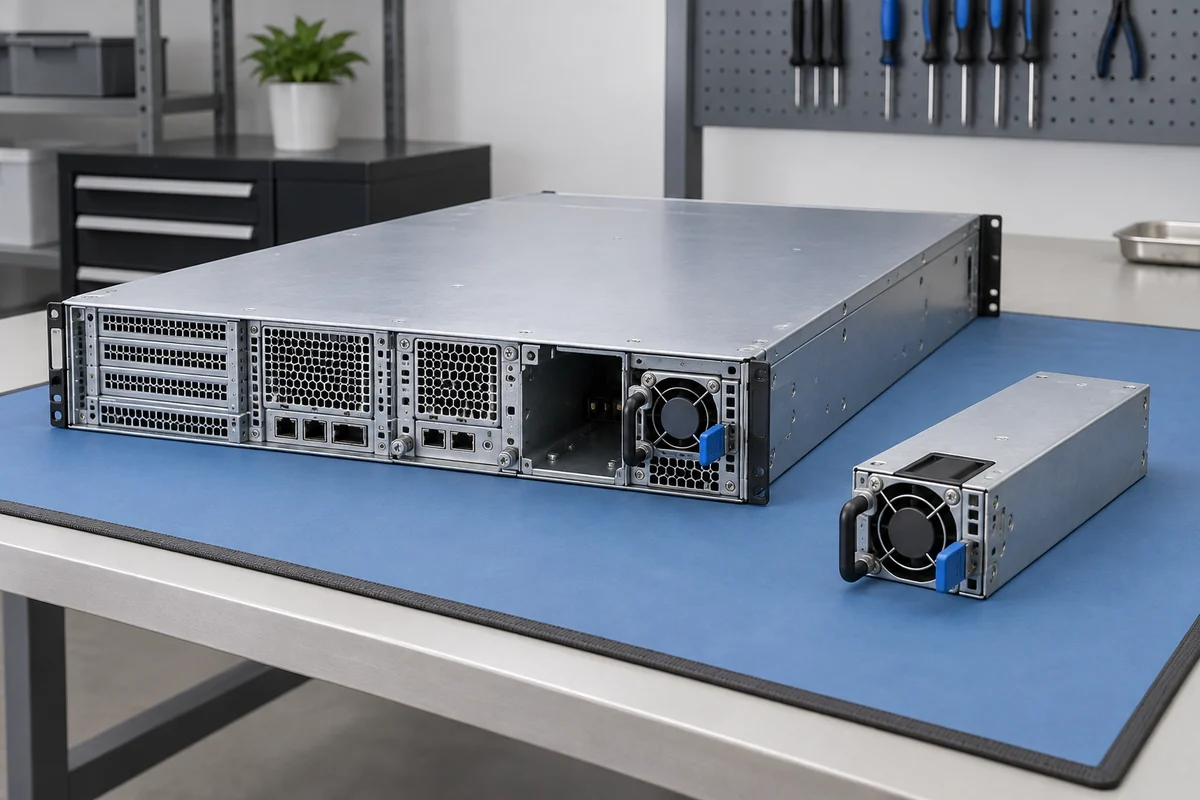Server power module removed for service