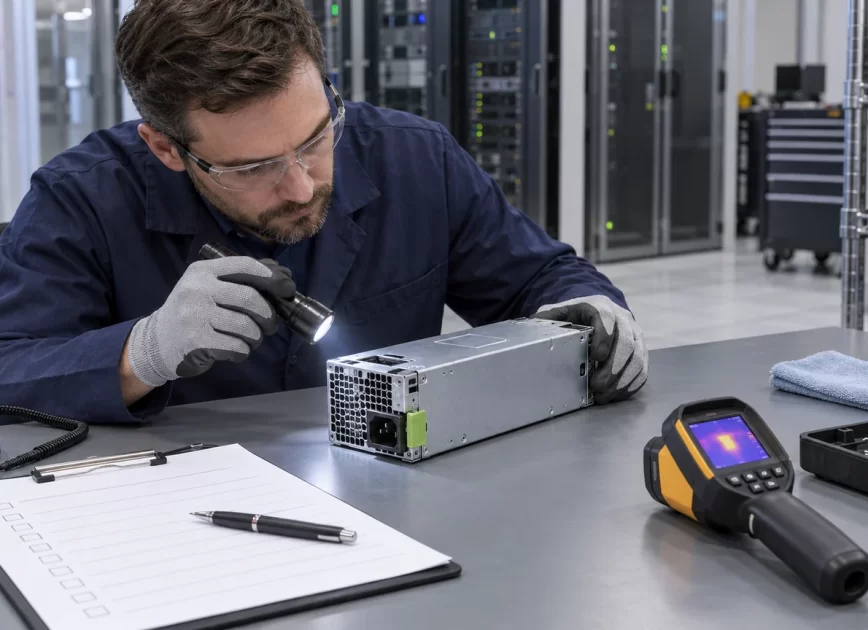 Server power supply service life inspection
