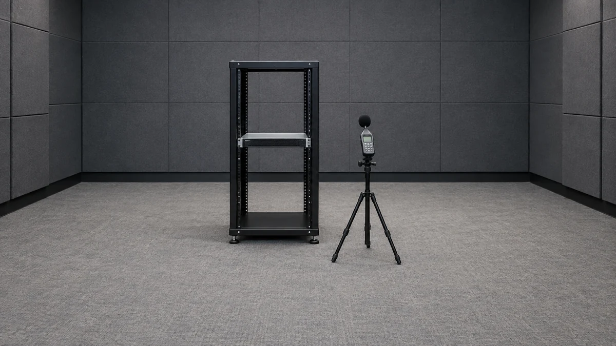 Server PSU acoustic measurement at rack